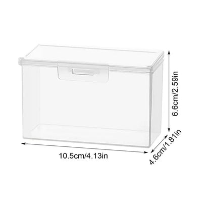 Portable Transparent Travel Box Cotton Swab Holder Case Jewelry Organizer Container Dust-proof Jewelry Accessories Box