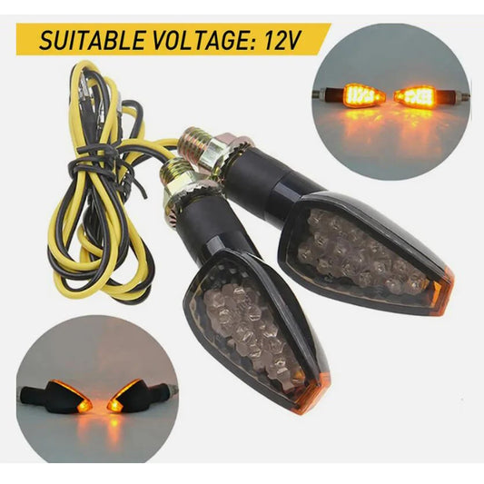 Quality Modified Motorcycle Front&Rear Turn Signal Lights Steering Lamp Super Bright Waterproof Durable 14LED Steering Light