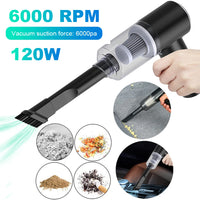 6000Pa Cordless Handheld Vacuum Cleaner 120W High Power Vacuum Cleaner Fully Automatic Power Cleaning Appliance for Home and Car