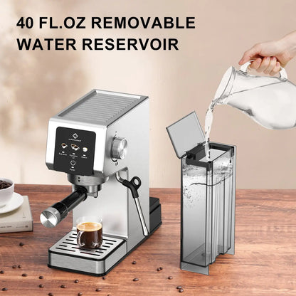 Machine 20 Bar, Professional Espresso Maker with Milk Frother Steam Wand