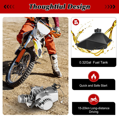 Pull Start Engine Motor Kit 49CC 2 Stroke for Pocket Bike Mini Dirt Bike  ATV or Scooter Single Cylinder