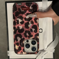 Stylish Laser Leopard Print Phone Case for iPhone 15 Pro Max Cases iPhone 11 12 13 14 16 XS X XR 7 8 16 Plus SE 2022 Soft Cover