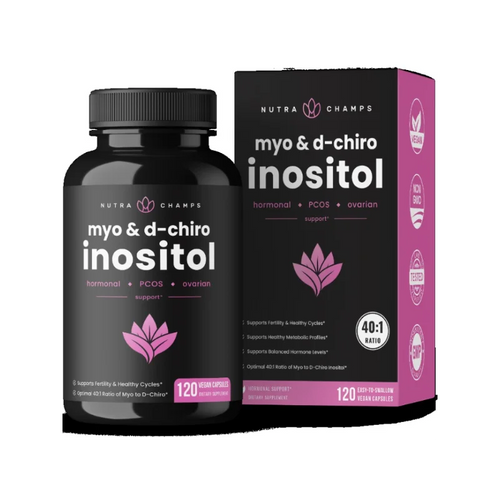 Inositol 2000 mg Supplement, Ovarian & PCOS, Supports Female Fertility & Hormonal Balance, 120 Veggie Capsules