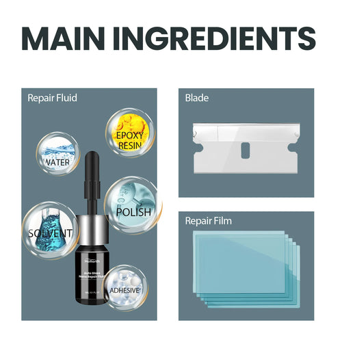 Car Windshield Cracked Repair Tool DIY Car Window Phone Screen Repair Kit Glass Curing Glue Auto Glass Scratch Crack Restore