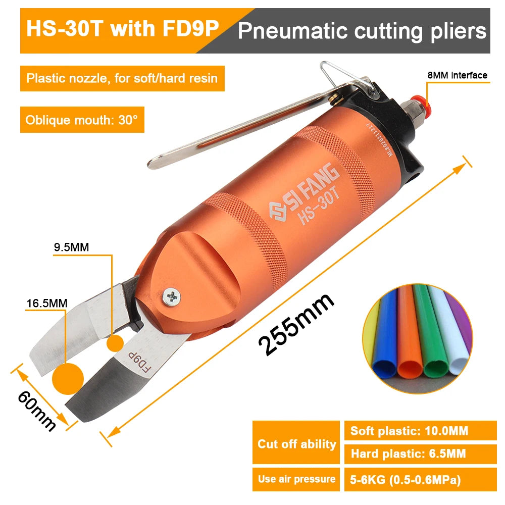 Pneumatic Scissors High Speed Hard Sharp Cutter Cutting Tools for Metal Wire Plastic Electronic Component PVC Nipper Clamp