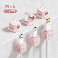 Joyroom Magnetic Cable Clips Cable Smooth Adjustable Cord Holder Under Desk Cable Management Wire Keeper Cable Organizer Holder
