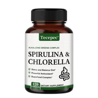 Tecepec Spirulina Chlorella Supplement - Supports Liver, Kidney and Intestinal Detoxification, Energy, Digestion, Antioxidant