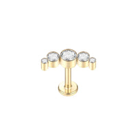 1Pc G23 Titanium Ear Tragus Cartilage Helix Daith Piercing Stud Earrings for Women Internal Thread Labret Piercing Lip Ring 16G