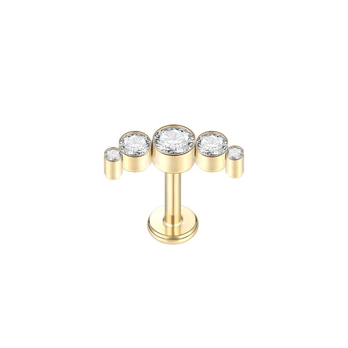 1Pc G23 Titanium Ear Tragus Cartilage Helix Daith Piercing Stud Earrings for Women Internal Thread Labret Piercing Lip Ring 16G