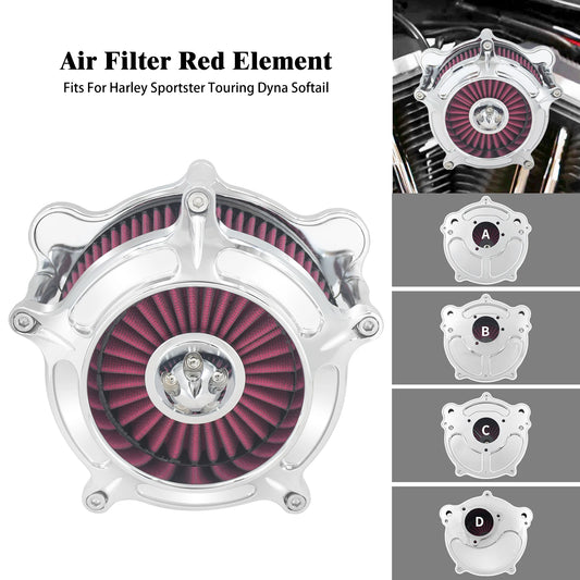 Motorcycle CNC Air Cleaner Intake Filter Element Kit For Harley Touring Road Glide Electra Street Glide Softail Low Rider Dyna