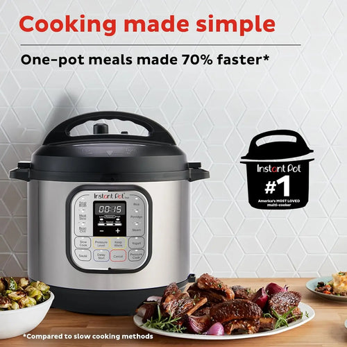 Duo 7-in-1 Mini Electric Pressure Cooker, Slow Rice Cooker, Steamer, Sauté, Yogurt Maker, Warmer & Sterilizer