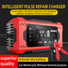 Car Battery Charger 12V 6A Intelligent Fast Charging Pulse Repair Type Full Auto-Stop Dual-Mode Lead Acid for Motorcycle Truck