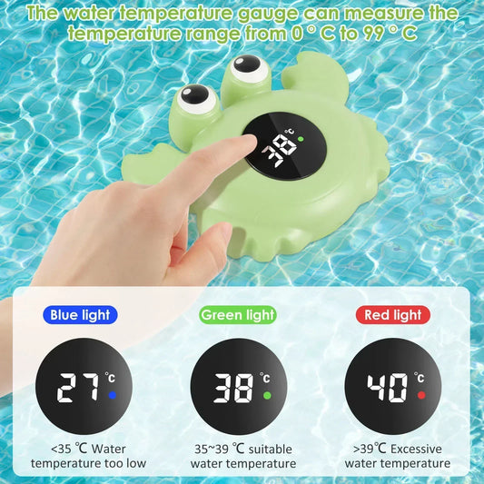 LED Baby Bath Thermometer Cartoon Floating Digital Sensitive Safe Bathtub Water Thermometer Sensor for Infants Babies Newborns