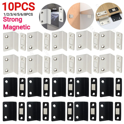 1-10PCS Strong Magnetic Cabinet Catches Magnet Door Stops Hidden Door Closer With Screw For Closet Cupboard Furniture Hardware