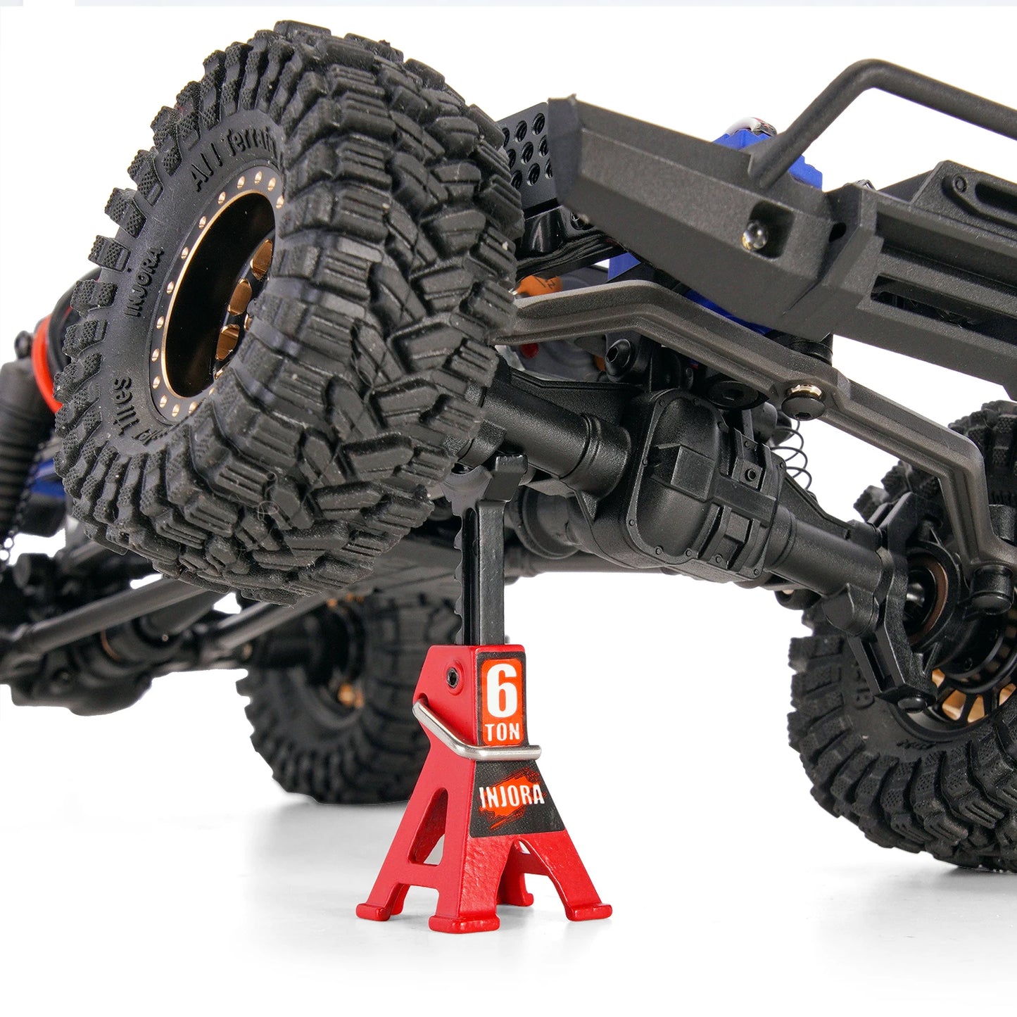 INJORA Metal Adjustable Mini Jack Stands for 1/18 1/24 RC Crawler SCX24 AX24 TRX4M FCX24