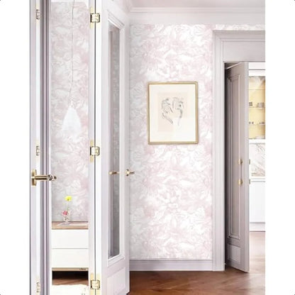 78.7"x17.3" Peel and Stick Wallpaper Floral Contact Paper Boho White Pink Flower Wallpaper Removable Wall Paper Self Adhesive M