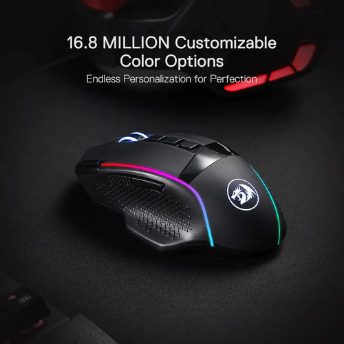 Redragon M991 Wireless Gaming Mouse, 19000 DPI Wired/Wireless Gamer Mouse w/Rapid Fire Key RGB Backlight