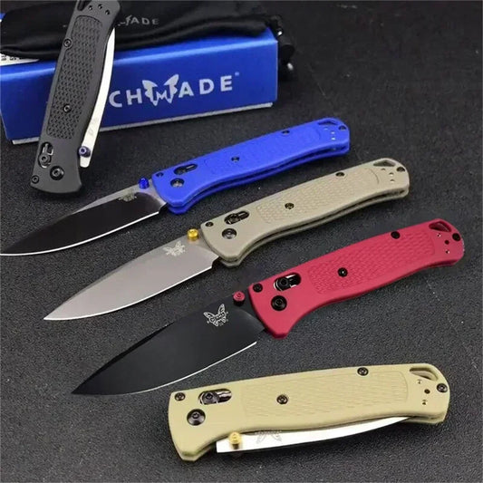 BM 535 Portable Folding Knife 440C Blade Nylon Fiber Handle Pocket EDC Outdoor Adventure Camping Knife Black Blade / White Blade