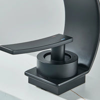 Waterfall Bathroom Sink Faucet Single Handle Basin Faucet Hot Cold Water Mixer Tap For Bathroom Sink