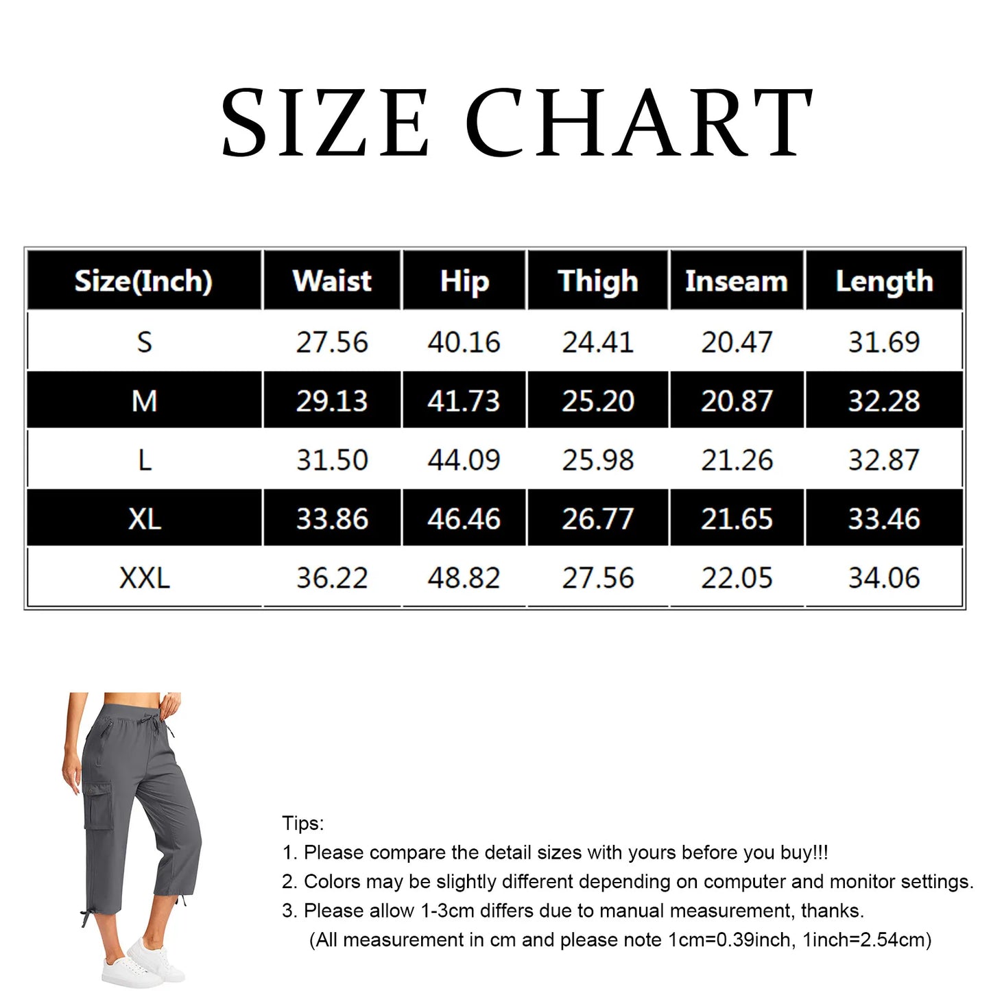 Women'S Cargo Capris With Six Pockets Lightweight Quick Dry Pants Slim-Fit Outdoor 2024 Travel Casual Comfy Summer New Pants