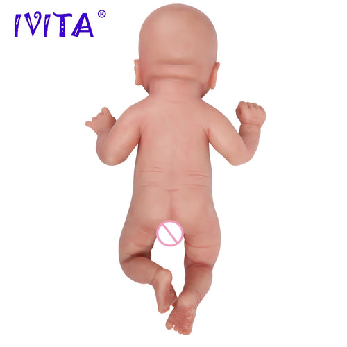 IVITA WB1512 14inch 1.65kg 100% Full Body Silicone Reborn Bebe Doll Coco Soft Dolls Realistic Boy Baby DIY Blank Children Toys