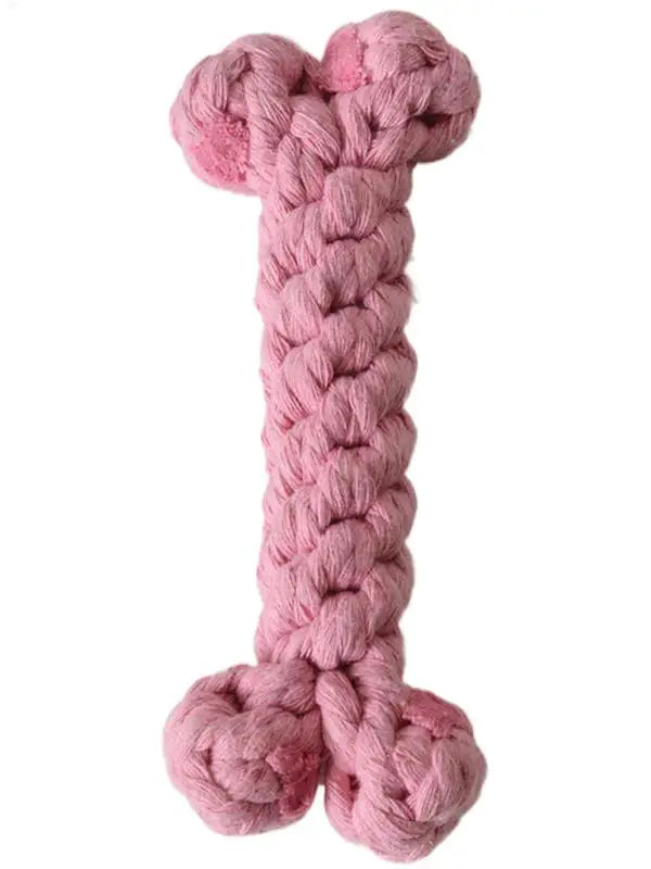 Dog Chew Toys Soft Cotton Bone Puppy Teeth Cleaning Toy 15.5cm/6.1 Inches Aggressive Chewers Dog Toy Pet Teeth Cleaning