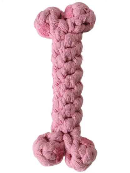 Dog Chew Toys Soft Cotton Bone Puppy Teeth Cleaning Toy 15.5cm/6.1 Inches Aggressive Chewers Dog Toy Pet Teeth Cleaning
