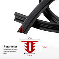 Car Soundproof Rubber Seal Dashboard Windshield Sealing Strip Insert For Toyota Prado RAV4 Corolla Camry Sienna Yaris Prius