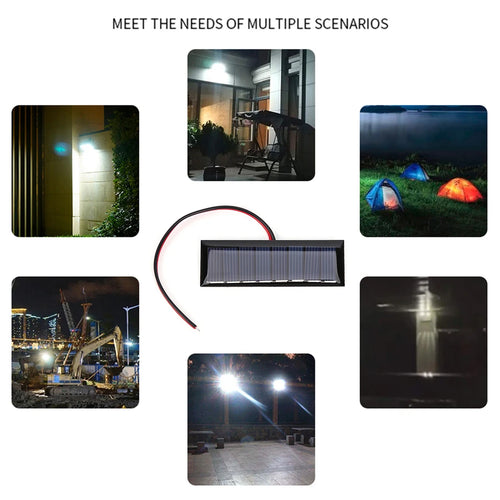 20-1pcs 4V 0.2W Solar Panel Outdoor Waterproof 2-Wire 8 Solar Cells Security Camera Small Home Light System Charger Solar Panels