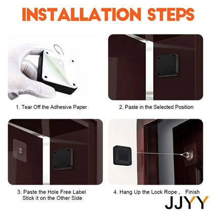 Multifunctional Automatic Door Closer, Automatically Self Closing Door with Drawstring for Internal Home Outdoor Iron Door
