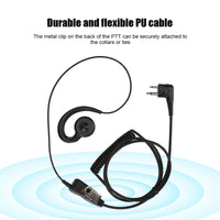 AEH3000-M1A Walkie Talkie Two Way Radio Black Headset Mic for Motorola Black Headset Two Way Radio Headset Walkie Talkie Headset