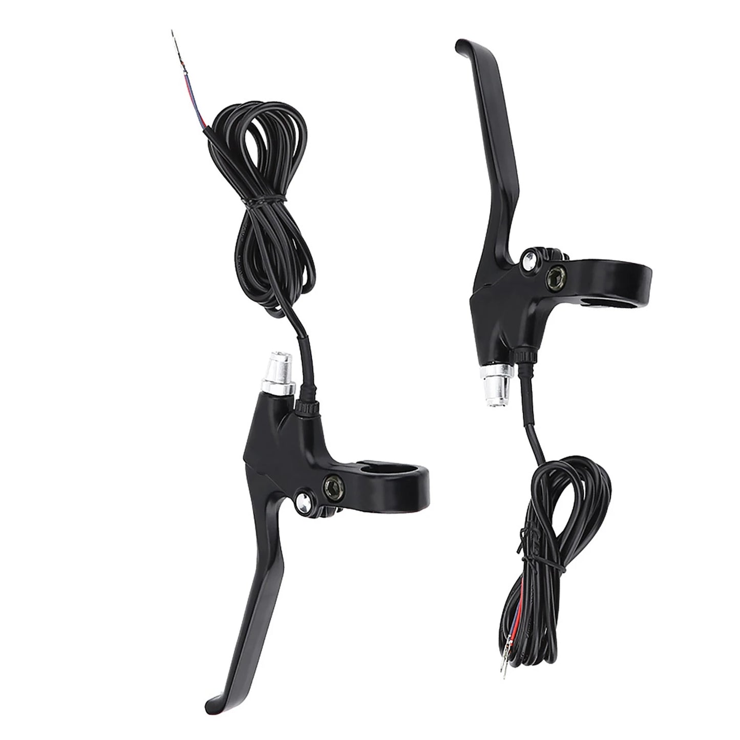 1 Pair Bicycle Lever Set Durable 2 Wires Left & Right E bike Bicycle Electric Brake Lever Replacement Parts