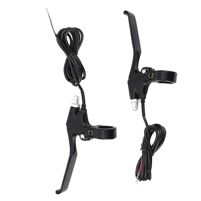 1 Pair Bicycle Lever Set Durable 2 Wires Left & Right E bike Bicycle Electric Brake Lever Replacement Parts