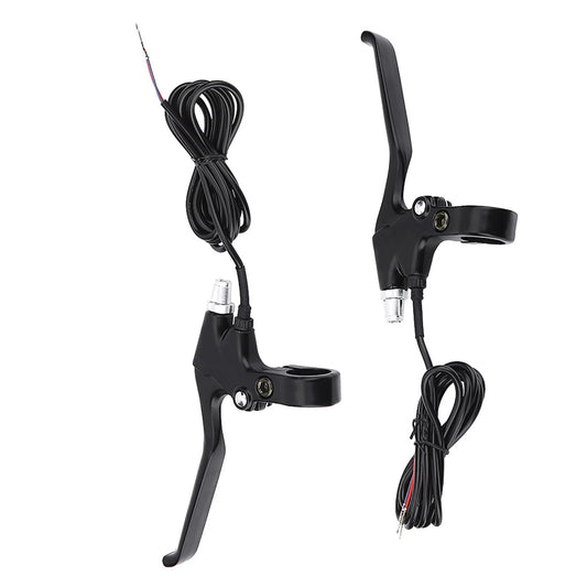 1 Pair Bicycle Lever Set Durable 2 Wires Left & Right E bike Bicycle Electric Brake Lever Replacement Parts