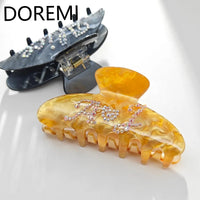 DOREMI Crystal Custom Hairpins Letter Shining One Side Customized Name Hair Clip Shark Clip