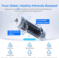 Waterdrop Countertop Water Filter, 4000 Gallons Water Filter for Sink Faucet and Filter Life Reminder, Reduces Heavy Metals