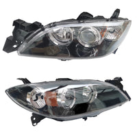 Headlight Car Assembly For 2004 2005 2006 2007 2008 2009 Mazda 3 Sedan Right Passenger Side/ Left Driver Side/ Pair
