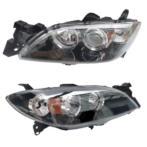 Headlight Car Assembly For 2004 2005 2006 2007 2008 2009 Mazda 3 Sedan Right Passenger Side/ Left Driver Side/ Pair