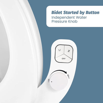 SAMODRA Black Button Bidet - Non-Electric Self  Cleaning Bidet Water Sprayer Toilet Seat