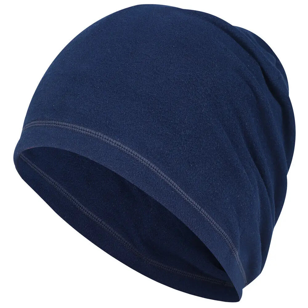 Winter Warm Running Skiing Cycling Skull Cap Helmet Liner Thermal Fleece Beanie Hat Windproof Hat Skullies for Men Women