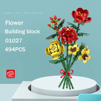 LOZ Flower Bouquet Building Blocks Kit DIY Flowers Block Toys Set Valentine's Day Rose Bricks Set Gift for Girls Friends adults