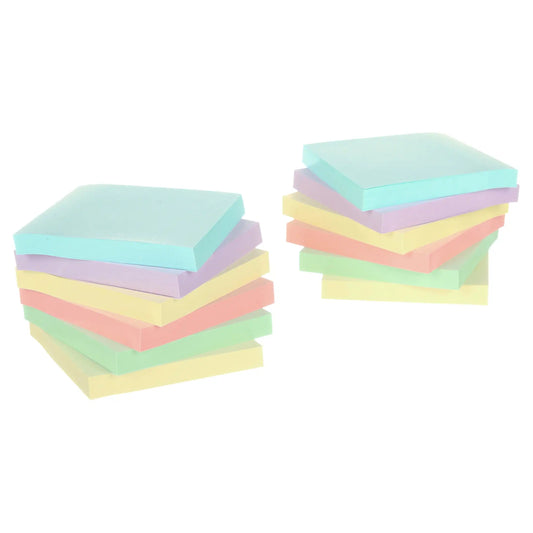 Paper Sticky Notes, Pastel,3 X 3, 1200 Sheets
