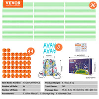 VEVOR  Fort Building Kit Children's DIY Indoor Castle Beading Stem with 96 Rods and 44 Balls Play Tent Toy for 4+ Kids Gifts