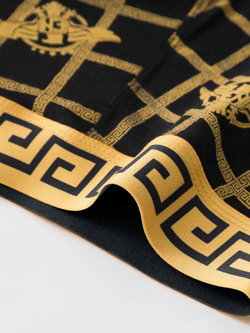 4 pieces - men's underwear briefs, trend-print boxers, stylish statement men's briefs, breathable standard boxers