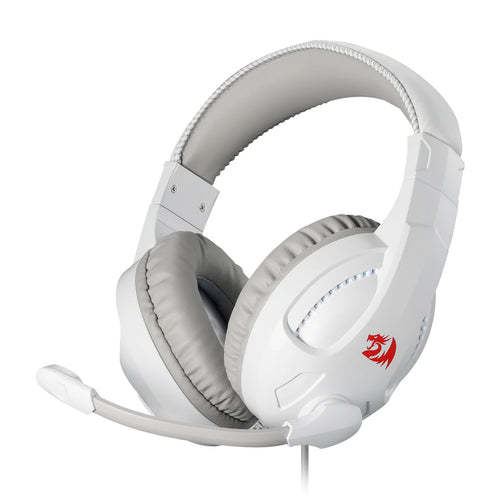 Redragon H211 Cronus White Wired Gaming Headset, Stereo Surround Sound, Noise-Canceling Microphone, Dynamic RGB Backlight,