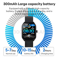 AOLON Smart Watch 2.01'' AMOLED Curved Screen IP68 Waterproof Bluetooth 5.3 Call AI Vioce Assistant Fitness Smartwatch for Men