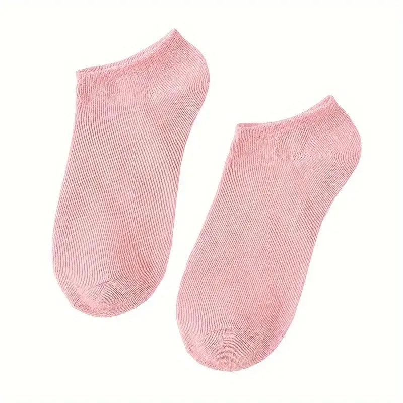 10/20 Pairs Cotton Women Short Socks Set Sweat Absorption Hosiery Solid Color Boat Socks Anti Slip Female Ankle Socks