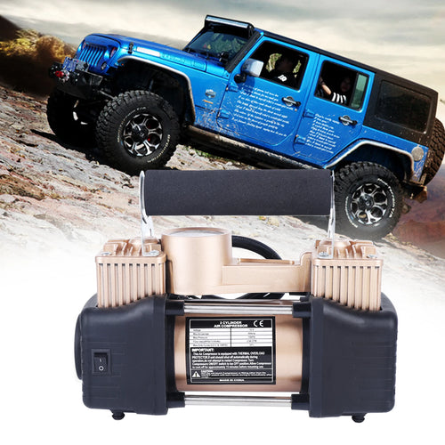 In-Car Portable Car Dual Air Pump 12V 150PSI Electric Tire Inflator Pump Motorcycle Bike Ball Blast Inflatable Car Compressor