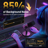 MAONO PD100X Dynamic Microphone.Software Noise Reduction Included.RGB gaming mic.Enhances gaming experience.Ideal for recording