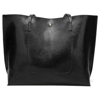 Women's Soft Faux Leather Tote Shoulder Bag From, Big Capacity Tassel Handbag